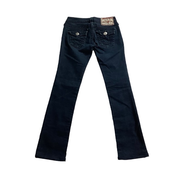 True Religion Billy Low Rise Super T Straight Jeans Size 26 Dark Wash - Picture 2 of 11